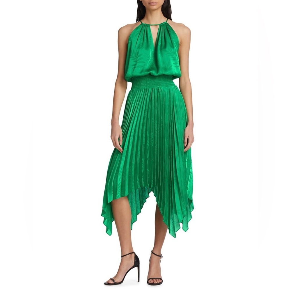 Ramy Brook Gia Satin Jacquard Midi Dress! Never worn but does not have tags!